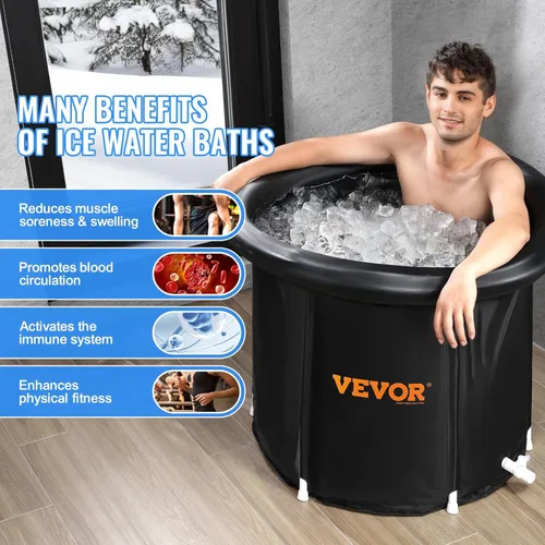 Miniatura 6 de VEVOR Bañera de hielo XL, bañera de inmersión de terapia de agua fría para atletas, piscina de inmersión portátil para exteriores para recuperación