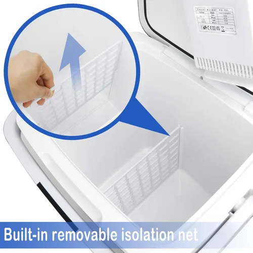 Miniatura 3 de ZenStyle Refrigerador y calentador de coche portátil de 26 cuartos de galón, refrigerador eléctrico con sistema termoeléctrico CA/CC, se adapta a