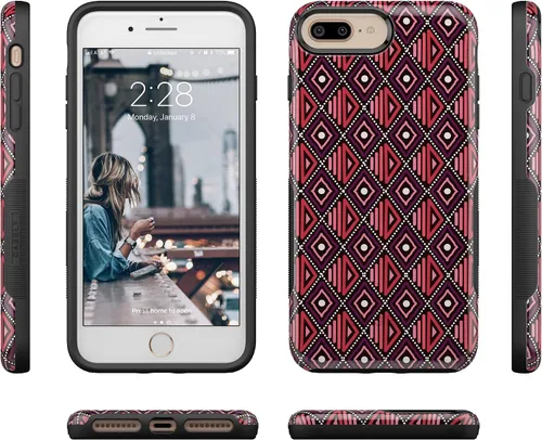 Miniatura 6 de Casely Funda para iPhone 6/7/8 Plus Funda con estampado de festival (solo buenas vibraciones)