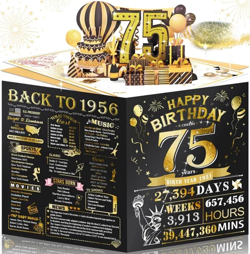 Miniatura 52 de Tarjeta de cumpleaños número 10 para niña, niño, nieto, nieta, hijo, hija, gigante, desplegable, “Happy 10th Year Old”, decoración, regalo de Negro