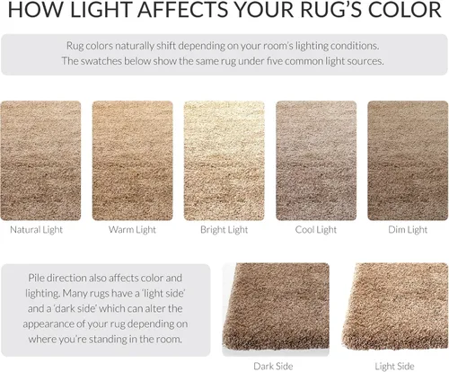 Miniatura 54 de SAFAVIEH Accent Rug 2'x3' - Milan Shag Collection - Modern Design, Dark Beige, Ultra Plush Thick Pile, Ideal for Bedroom, Nursery, Living Room