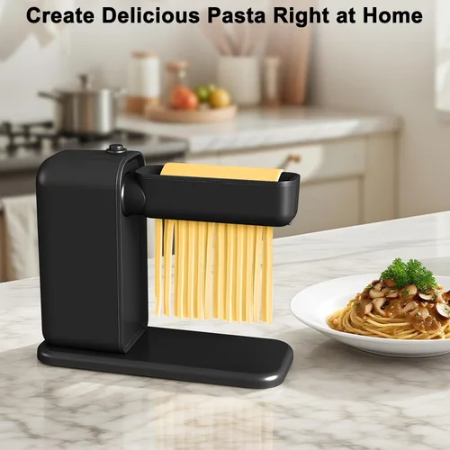 Miniatura 6 de Máquina eléctrica para hacer pasta, máquina para hacer pasta 3 en 1, incluye rodillo de pasta cortador de espaguetis y cortador de fettuccine