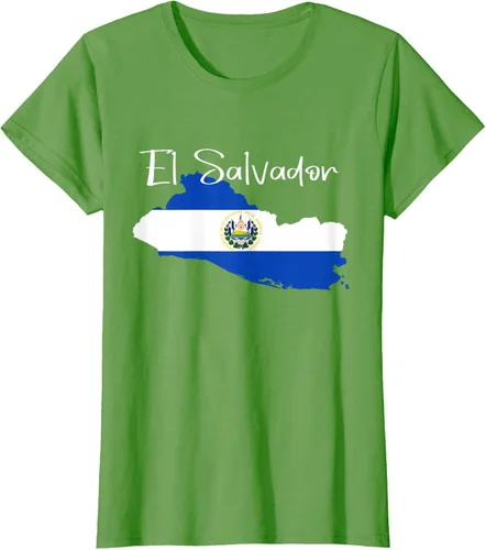 Miniatura 4 de Camiseta con la bandera de El Salvador, mapa de El Salvador, camiseta de Salvador para mujer