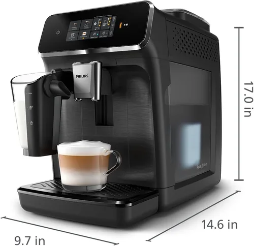 Miniatura 10 de Philips Máquina de café espresso totalmente automática serie 2300 con sistema de leche LatteGo y molinillo integrado, 4 preajustes de café y agua