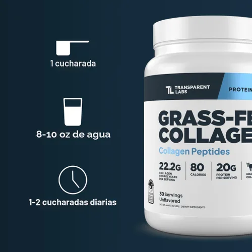 Miniatura 6 de Polvo de péptidos de colágeno alimentados con pasto – Polvo de colágeno sin sabor para mujeres y hombres, 0.78 oz de péptidos de colágeno