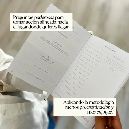 Miniatura 6 de Diario diario de gratitud y planificador de sueños (edición en español) Sin fecha 2 en 1 Para atención plena, propósito y éxito Incluye espejo