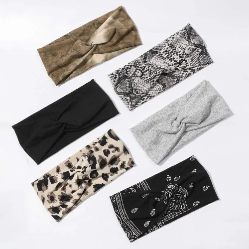 Miniatura 10 de Artilady Paquete de 12 diademas bohemias para mujer, bandas elásticas suaves para yoga para niñas, entrenamiento, correr, deporte, envoltura