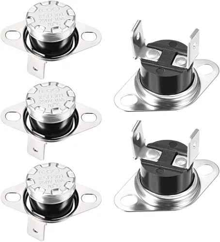 Miniatura 43 de uxcell KSD301 Termostato 104.0 °F/104°F 10A N.C Ajustar interruptor de temperatura de disco rápido para microondas, horno, cafetera 2 piezas