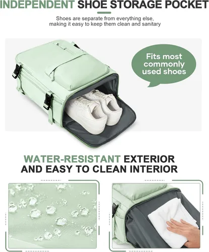 Miniatura 5 de VGCUB Mochila grande de viaje para trabajo, negocios, mochila para computadora portátil aprobada para vuelo, para mujeres y hombres, mochila