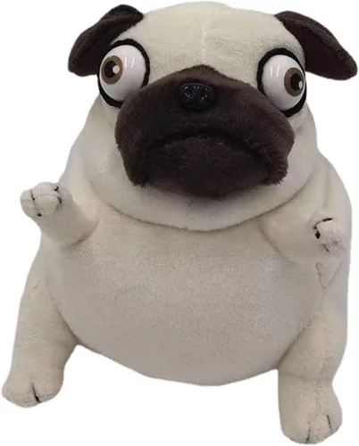 Divertido animal de peluche de Pug – Juguete de peluche divertido y lindo de perro carlino feo de 6 pulgadas, peluche extraño para niños, niños,