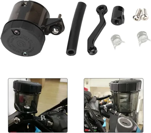Miniatura 6 de Kit de depósito de líquido de frenos, depósito universal de líquido de frenos para motocicleta, cilindro maestro de freno de embrague, reservorio