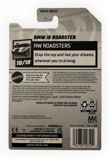 Miniatura 2 de Hot Wheels BMW i8 Roadster, HW Roadsters 10/10 [Plata] 156/250