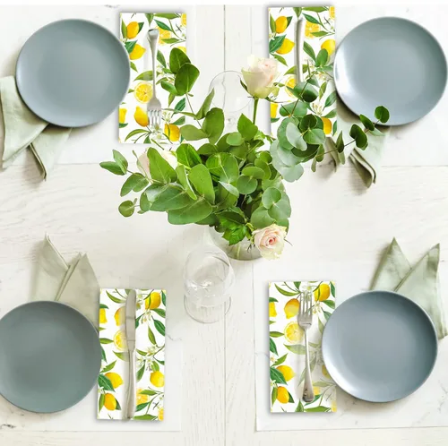 Miniatura 5 de 50 toallas de mano de frutas cítricas amarillo limón, servilletas de papel, toallas de mano desechables para baño, boda, vacaciones, aniversario
