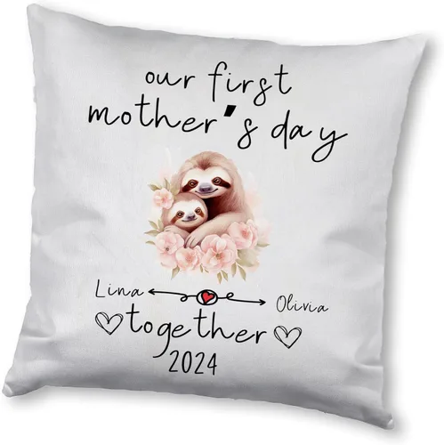 Miniatura 9 de Sloth Family Mother's Day, Personalised Pillow Case Decor for Home, Present for Mom, Grandmother, for Her Sloth 7