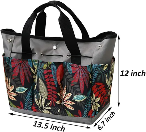 Miniatura 2 de Bolsa de herramientas de jardín, bolsa de jardinería de hoja de arce con 8 bolsillos, bolsa de lona para jardín para mujeres y hombres, bolsa de Flor