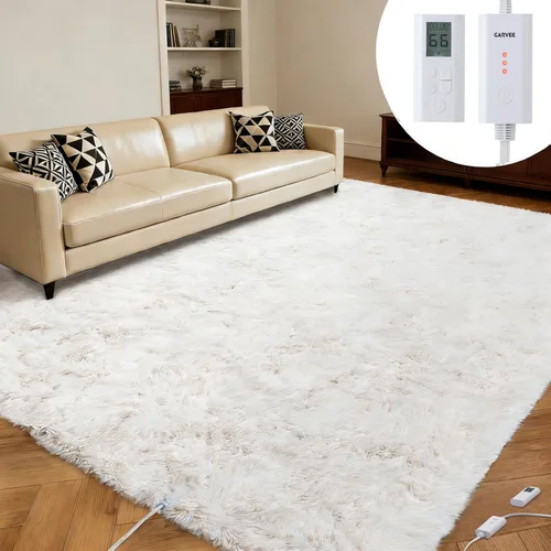 Garvee Alfombra térmica inalámbrica de 8 x 10 pulgadas, alfombra eléctrica con 6 ajustes de calor y temporizador de 2 a 10 horas, tapete térmico de