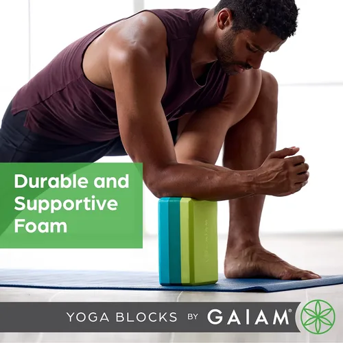 Miniatura 4 de Gaiam Yoga Block - Supportive Latex-Free Eva Foam - Soft Non-Slip Surface with Beveled Edges for Yoga, Pilates, Meditation Menta cool