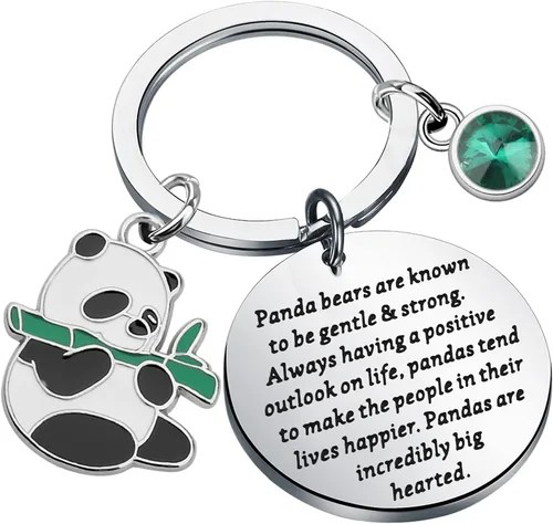 Lindo llavero de panda animal oso panda amante joyería regalo oso panda oso oso panda son conocidos por ser suaves y fuertes (llavero de oso panda