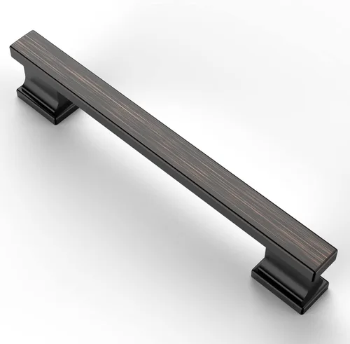 Miniatura 29 de Asidrama - Paquete de 6 manijas de gabinete de cocina color latón cepillado de 3.75 pulgadas (96mm), tiradores para gabinete, accesorios