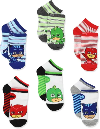 PJ Masks Juego de 6 calcetines estilo cuarto para niños y niñas zapato 10-4 calcetín 6-8 blancomultitrimestre BlancoMulti Quarter M