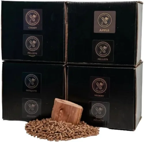 Miniatura 10 de Cutting Edge Firewood Briquetas de madera de manzano para barbacoa – Briquetas de ahumado de madera dura totalmente natural para parrillas