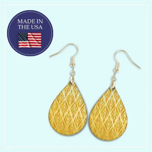 Miniatura 74 de Dangle Earrings for Women Colorful Dangling Drop Statement Jewelry Printed MDF Wood Teardrop Double Side Print Handmade by The Painted Pug