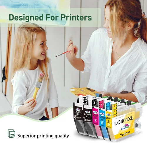 Miniatura 2 de KINGWAY LC401XL - Cartuchos de tinta para Brother de alto rendimiento compatibles con cartuchos de tinta Brother LC401XL LC401XL 401 XL