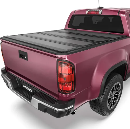 Miniatura 9 de oEdRo - Funda suave de triple pliegue para tonneau de camioneta de 5.2 pies, compatible con Chevy Colorado/GMC Canyon 2015-2025