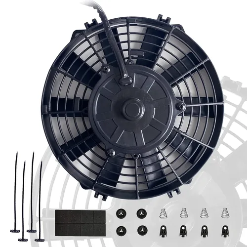 Miniatura 11 de Kit de montaje de ventilador de refrigeración de radiador eléctrico de 7 pulgadas con motor de 12 V 80 W, ventilador delgado universal de alto