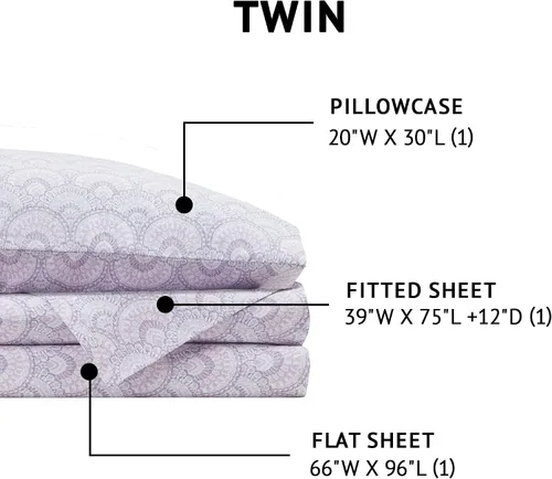 Miniatura 82 de Comfort Spaces Sábanas 100% algodón tamaño King, transpirables, naturalmente frescas, sábanas de algodón suave con bolsillo elástico de 14 pulgadas