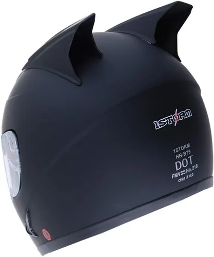 Miniatura 9 de 1Storm - Casco completo con alas y cuernos para motocicleta