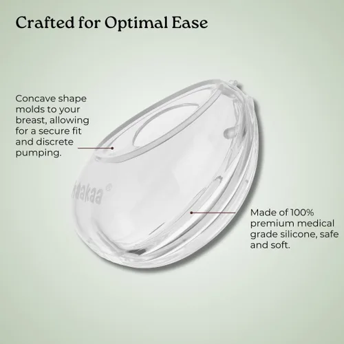 Miniatura 4 de HAAKAA Shell - Extractor de leche manual manos libres, silicona de grado médico, compacto, portátil y discreto, válvula a prueba de fugas, 2.5