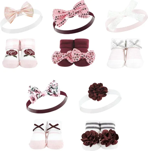 Miniatura 2 de Hudson Baby Conjunto de regalo de diadema y calcetines para niña