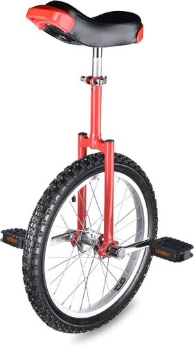Miniatura 10 de ZeHuoGe Bicicleta de ciclismo monociclo de 18 pulgadas con asiento de sillín de liberación cómodo, rueda de butilo a prueba de fugas, altura