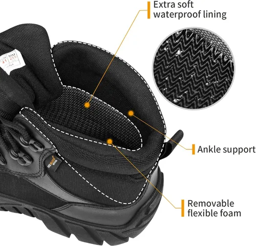 Miniatura 2 de FREE SOLDIER Men's Waterproof Hiking Boots Military Tactical Boots for Men Outdoor Lightweight Work Boots