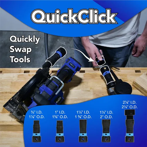 Miniatura 2 de Cen-Tec Systems 94731 Manguera de Clic Rápido de 30 Pies para Aspiradoras Domésticas y de Taller con Conjunto de Adaptadores de Herramientas