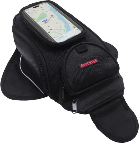 Bolsa Dracarys para tanque de motocicleta - Bolsa Oxford negra para motocicleta con fuerte imán para Honda, Yamaha, Suzuki, Kawasaki, Harley