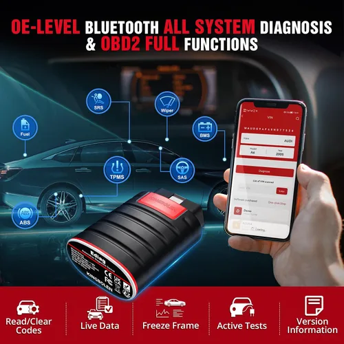 Miniatura 3 de KINGBOLEN Ediag OBD2 escáner Bluetooth, herramienta de diagnóstico bidireccional para todo el sistema para iOS y Android, prueba activa, más de 15