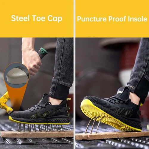Miniatura 2 de SPIEZ Lightweight Composite Toe Work Shoes for Women, Comfotable Puncture Proof Safety Shoes for Ladies, Breathable Fashion Sneakers for Work and
