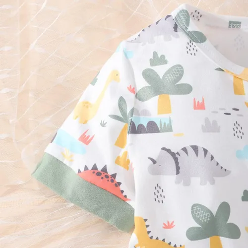Miniatura 5 de Vestidos de verano para niñas pequeñas, túnica de dinosaurio, vestido casual de manga corta, vestido de patinadora para niños pequeños, 2-7T