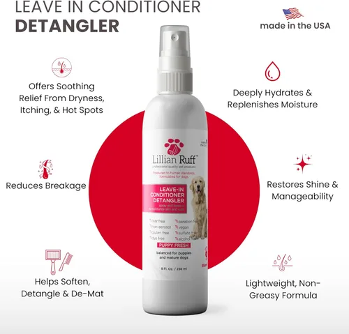 Miniatura 2 de Acondicionador Detangler Lillian Ruff Pet Leave, 8 onzas