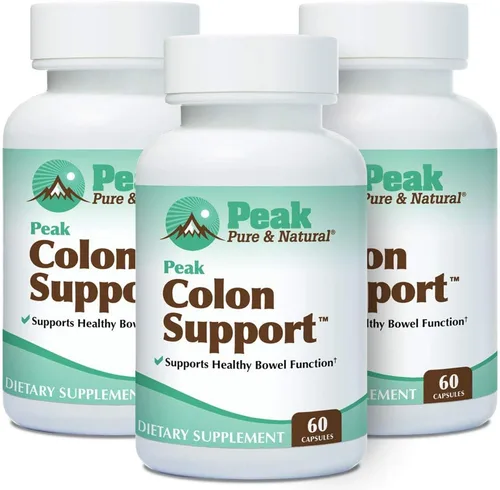Peak Pure & Natural Suplemento de limpieza y desintoxicación de colon para la salud digestiva, apoyo para la salud intestinal con inulina y