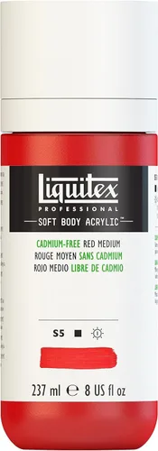 Miniatura 28 de Liquitex Professional Soft Body - Pintura acrílica, botella de 2 onzas (59 ml), blanco titanio Titanio Blanco