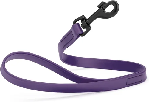 Miniatura 65 de Dogline Biothane - Correa impermeable para perro, correa de nailon tejido con revestimiento fuerte, con herrajes negros, a prueba de olores, fácil