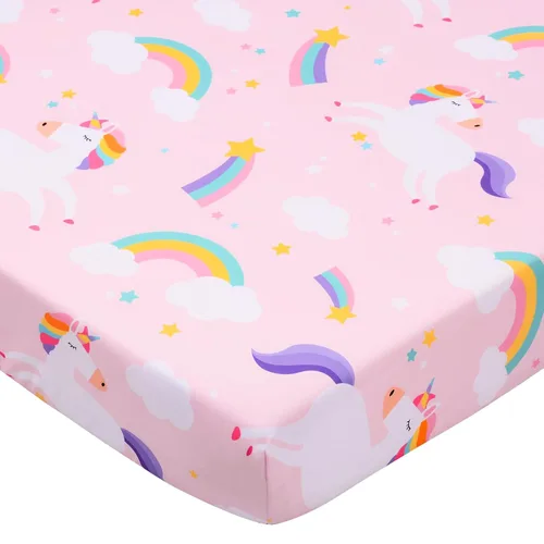 Miniatura 12 de UOMNY Sábana de Cuna Blanca Sábanas Ajustables para Cuna Sábana de Bebé para Colchones Estándar de Cuna y Niños Pequeños Sábana de Ropa de Cama