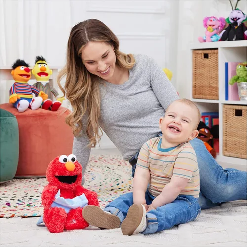 Miniatura 6 de GUND Sesame Street - Peluche animado oficial de Peek-a-Boo Elmo de Muppet de Plaza Sésamo, juguete sensorial de felpa prémium para edades de 18 Azul