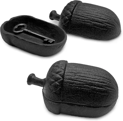 Miniatura 8 de Ocultador de llave de tortuga de hierro fundido – Llavero oculto para jardín al aire libre para llaves de repuesto, duradero ocultar una llave