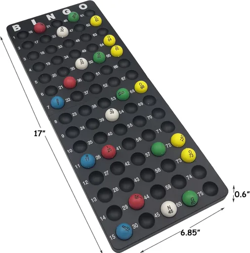 Miniatura 4 de Yuanhe Soporte para bolas de bingo - Bolas de bingo de 7/8 pulgadas, bandeja de tablero maestro, fiestas y noches de juego