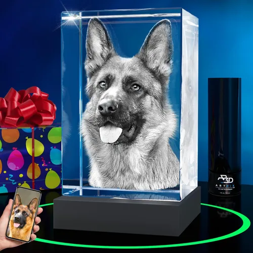 Miniatura 12 de ArtPix 3D Foto de cristal, regalos conmemorativos personalizados para perros con tu propia foto para los amantes de los perros, dueños de mascotas