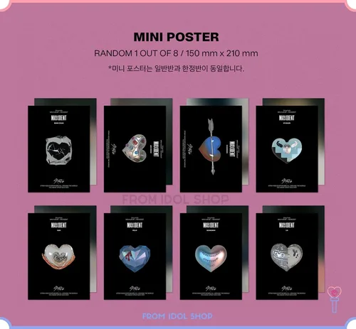 Miniatura 6 de DREAMUS Stray Kids - MAXIDENT Edición Estándar CD+Beneficio de preventa (T-Crush+Heart ver. Set) (JYPK1467)